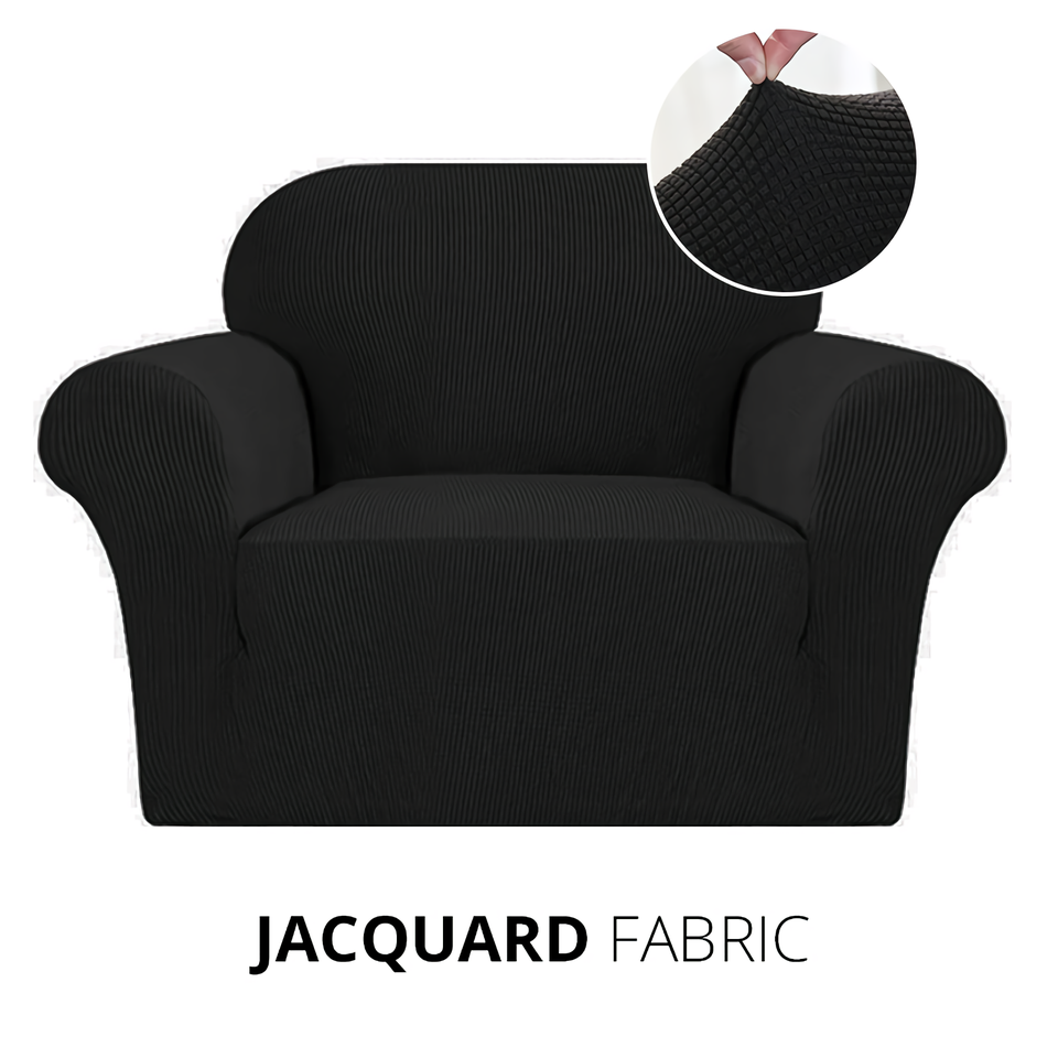 KAS Armchair Cover 4-Styles Elastic Sofa Cover Couch Covers for Living Room Stretchable Slipcover for Chairs - 1 Seater Chair Slip Cover