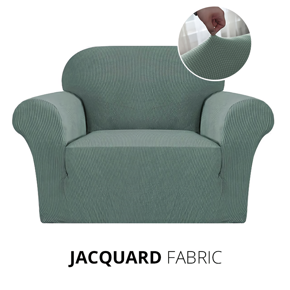 KAS Armchair Cover 4-Styles Elastic Sofa Cover Couch Covers for Living Room Stretchable Slipcover for Chairs - 1 Seater Chair Slip Cover