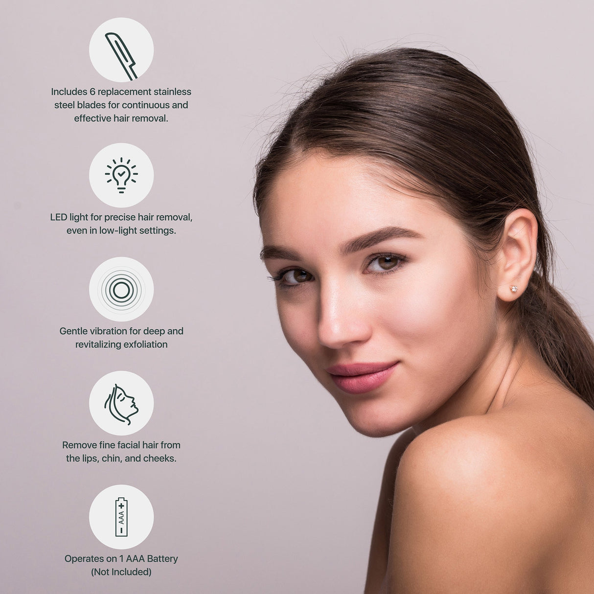 Precision Dermaplaning Hair Remover Tool - Professional Razor for Smooth, Radiant Skin, Fine Hair Removal, and Enhanced Texture by Pursonic