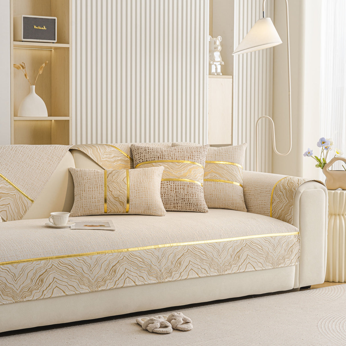 Modern Non-Slip Couch Slipcover, Soft, Durable & Washable Furniture Protector