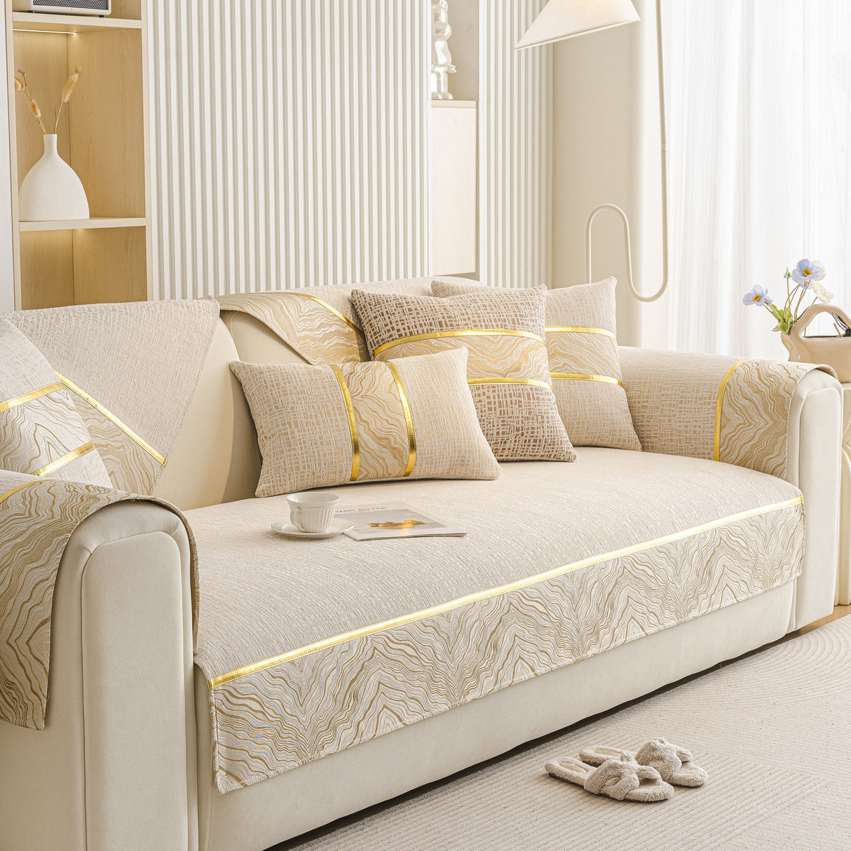 Modern Non-Slip Couch Slipcover, Soft, Durable & Washable Furniture Protector