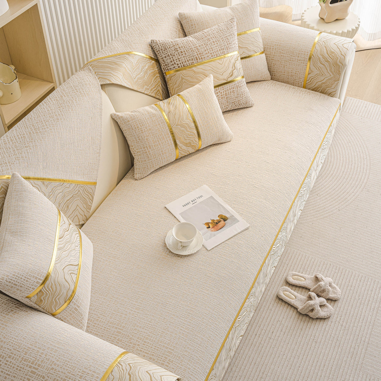 Modern Non-Slip Couch Slipcover, Soft, Durable & Washable Furniture Protector