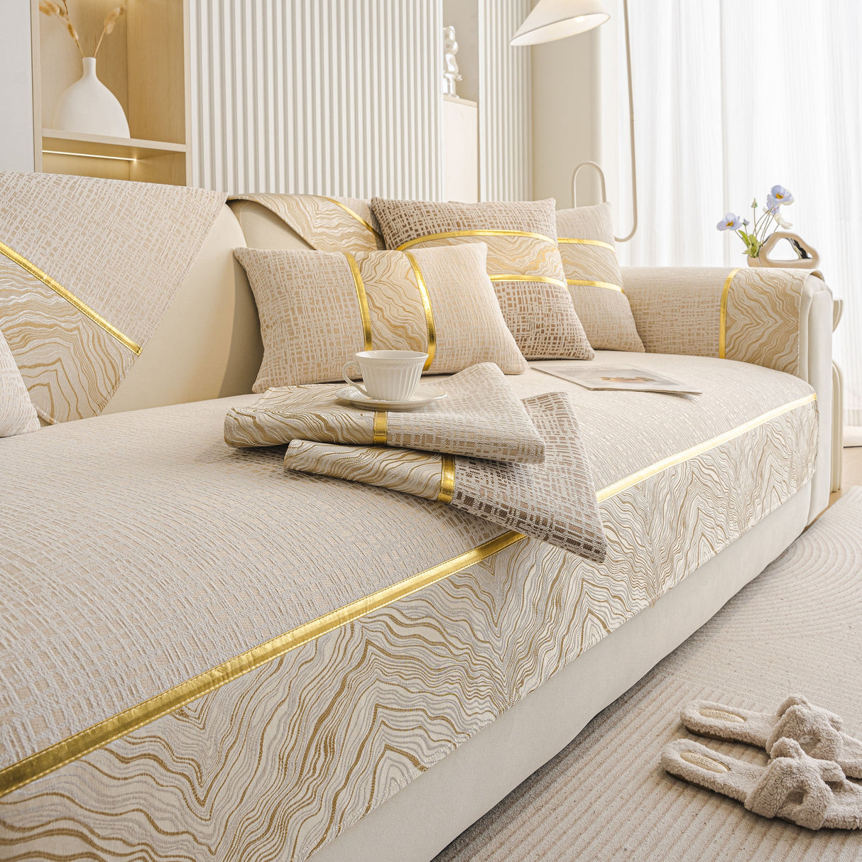 Modern Non-Slip Couch Slipcover, Soft, Durable & Washable Furniture Protector