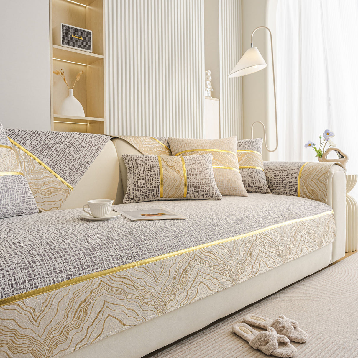 Modern Non-Slip Couch Slipcover, Soft, Durable & Washable Furniture Protector