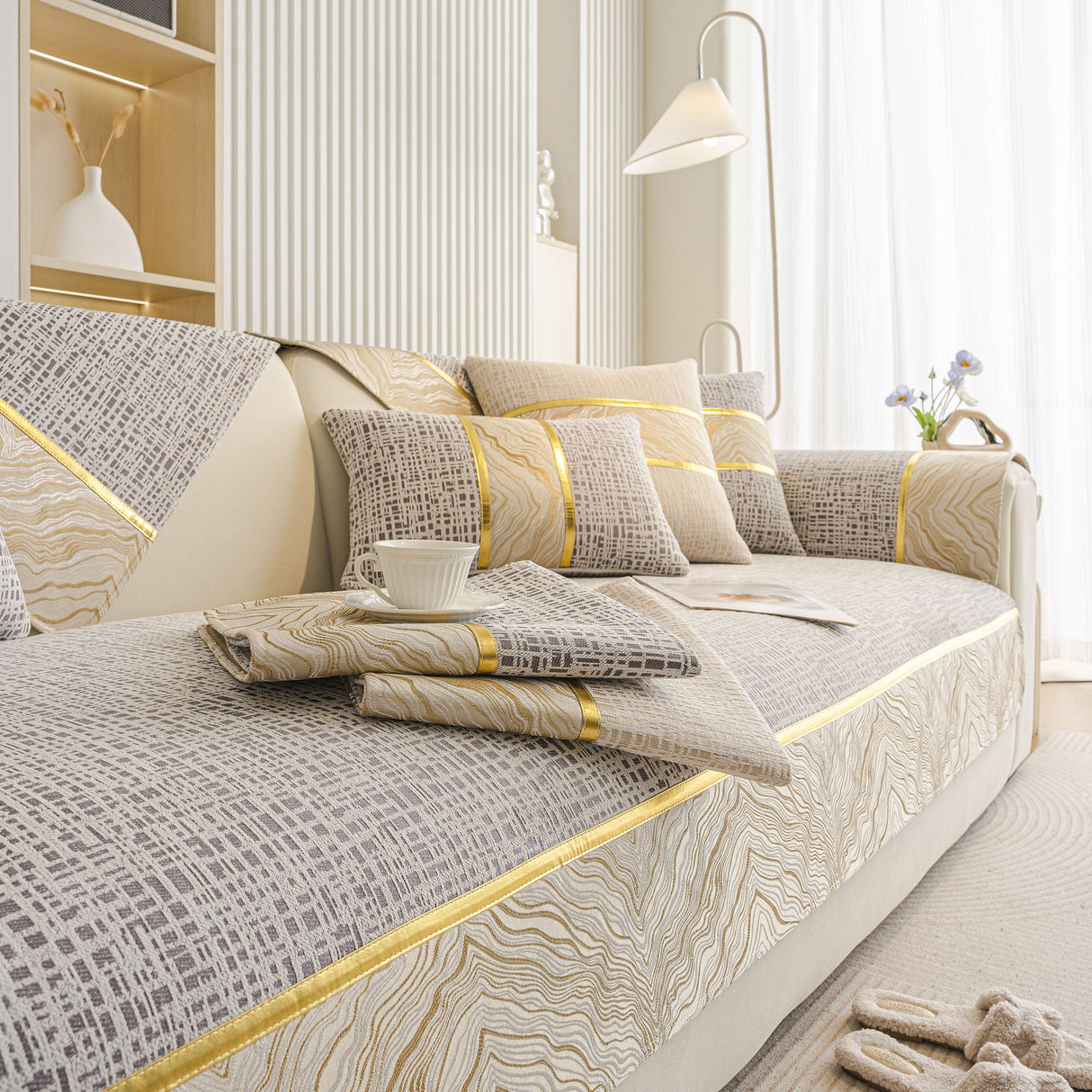 Modern Non-Slip Couch Slipcover, Soft, Durable & Washable Furniture Protector