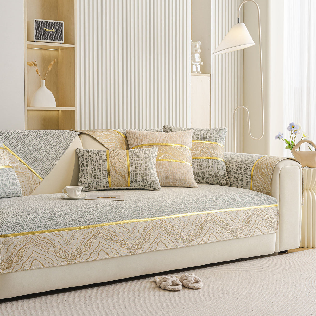 Modern Non-Slip Couch Slipcover, Soft, Durable & Washable Furniture Protector