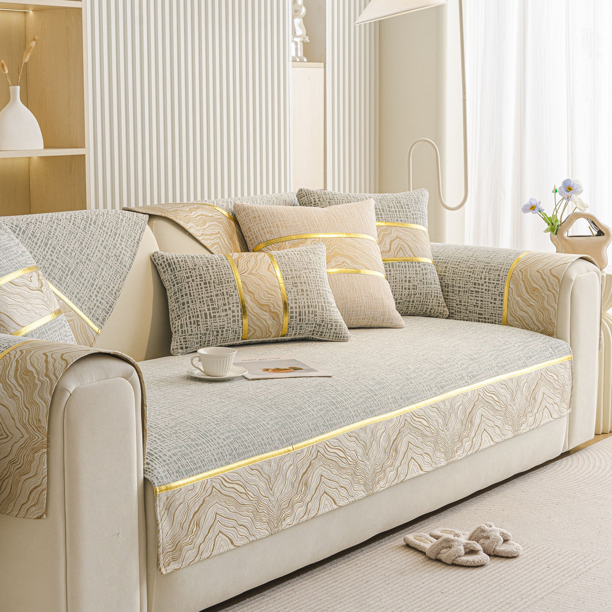 Modern Non-Slip Couch Slipcover, Soft, Durable & Washable Furniture Protector