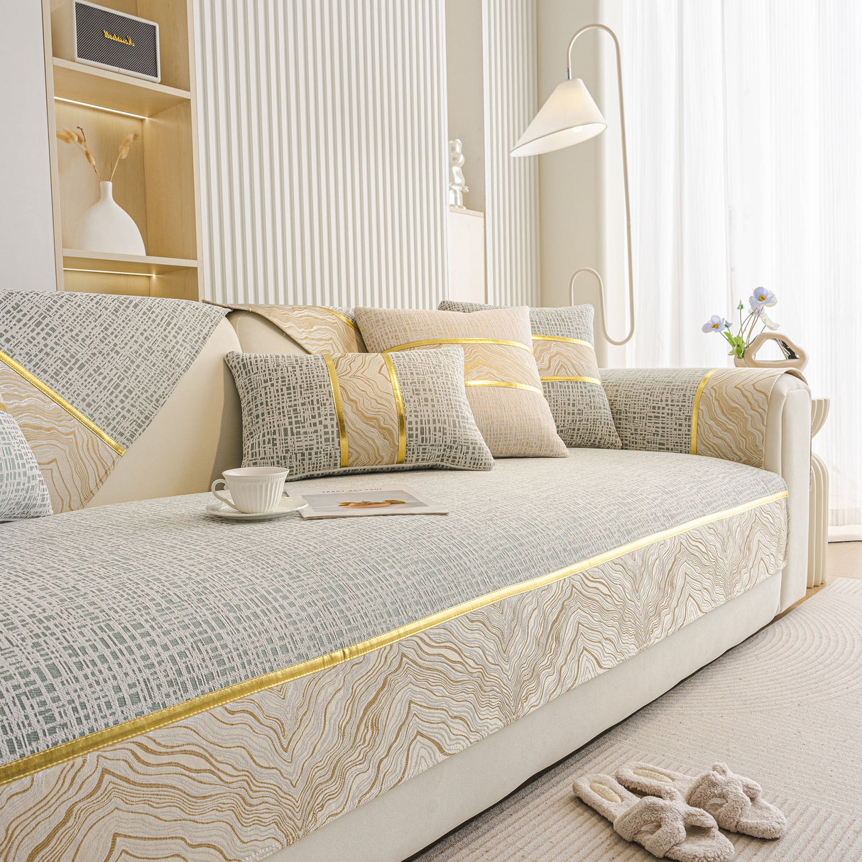 Modern Non-Slip Couch Slipcover, Soft, Durable & Washable Furniture Protector