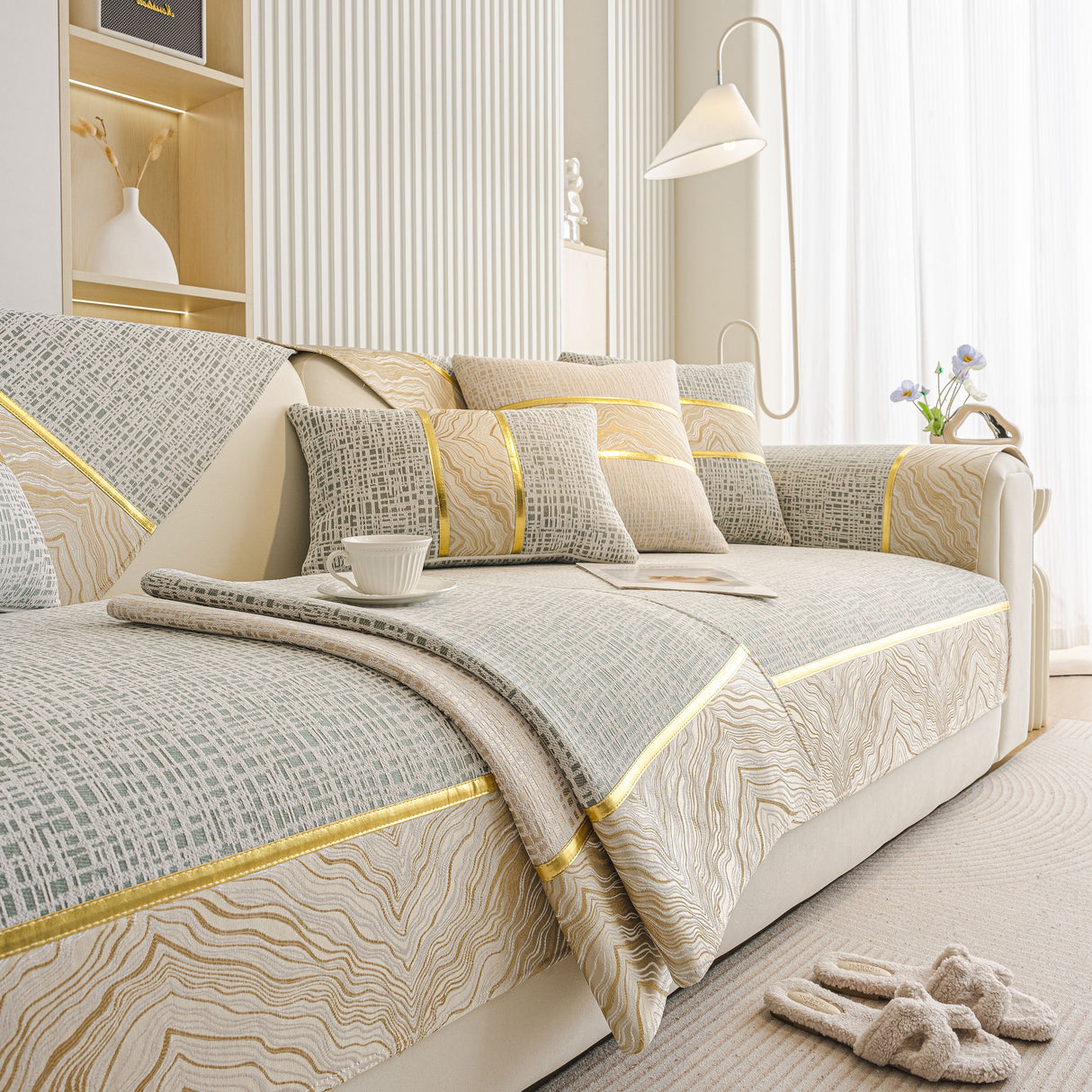 Modern Non-Slip Couch Slipcover, Soft, Durable & Washable Furniture Protector