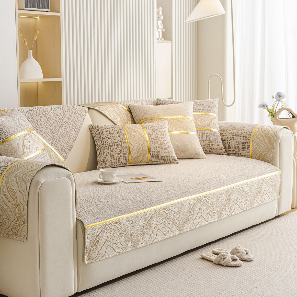 Modern Non-Slip Couch Slipcover, Soft, Durable & Washable Furniture Protector