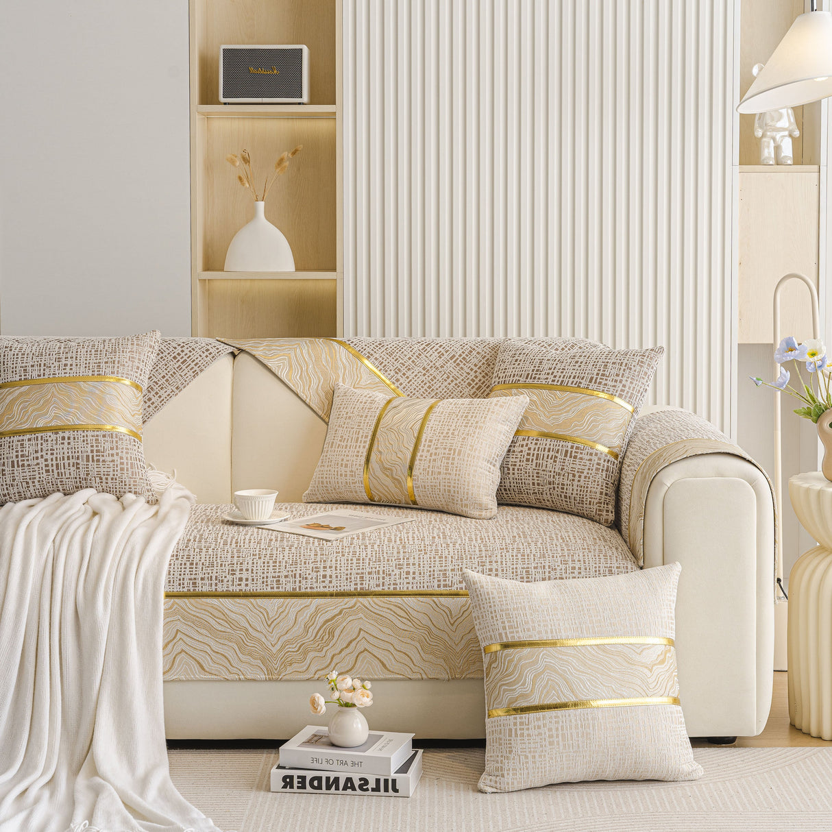 Modern Non-Slip Couch Slipcover, Soft, Durable & Washable Furniture Protector