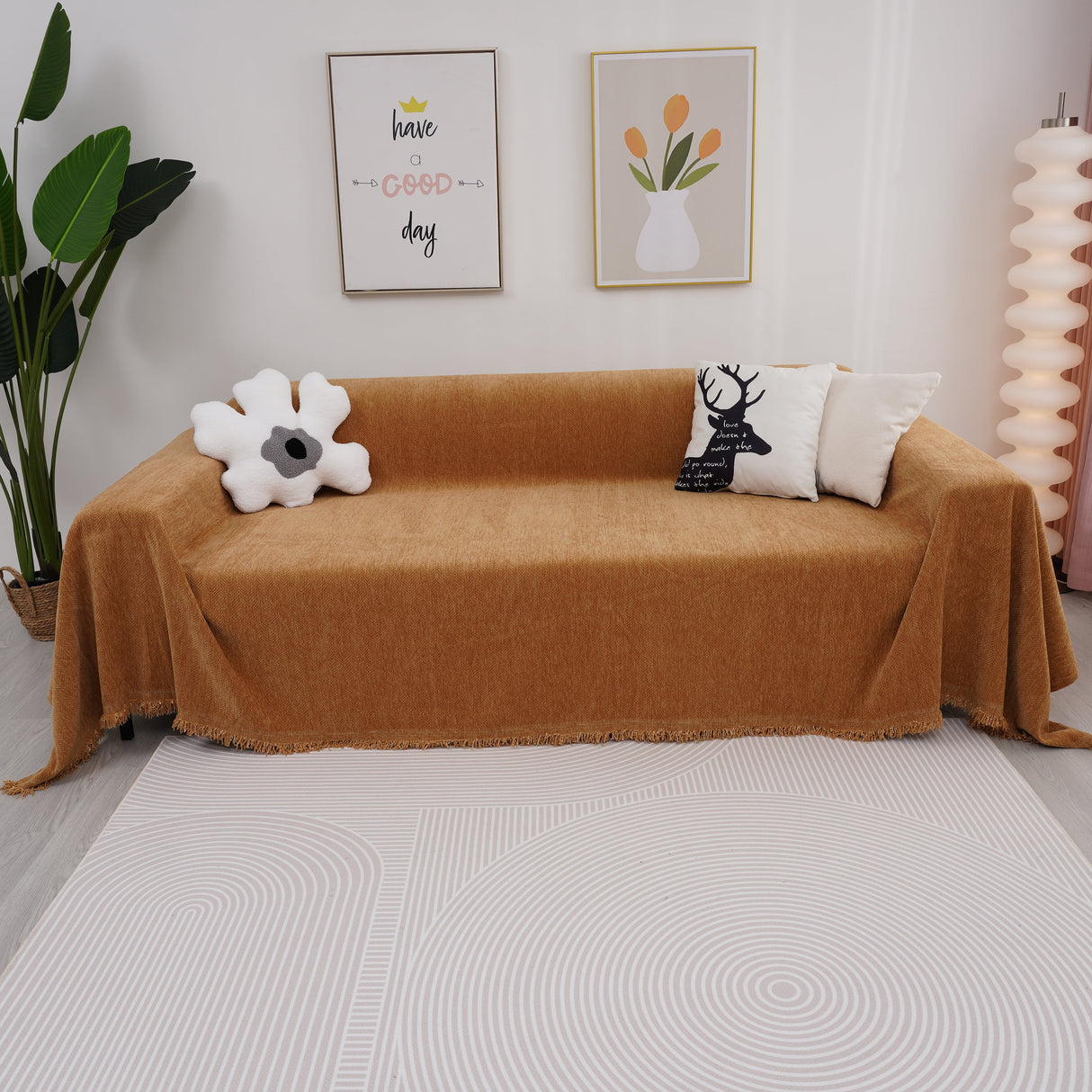 Chenille Herringbone Couch Cover Blanket, Sectional with Washable Covers, Furniture Covers for Sofas