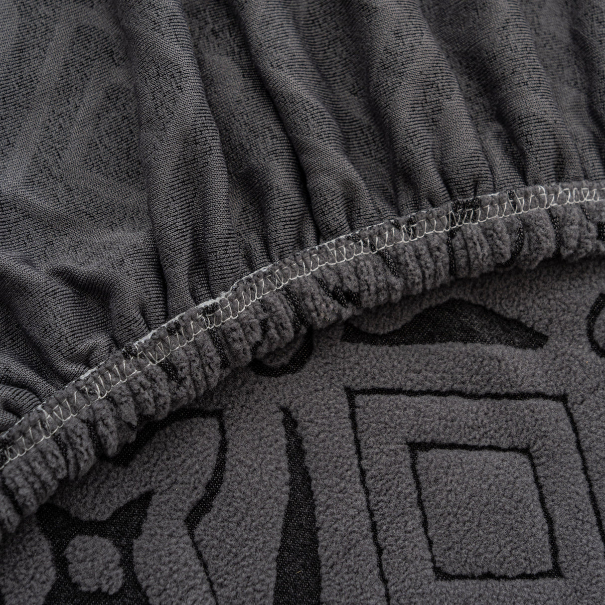 3D Jacquard Geometric Sofa Cover, High Stretch Soft Polar Fleece Slipcover for Couch