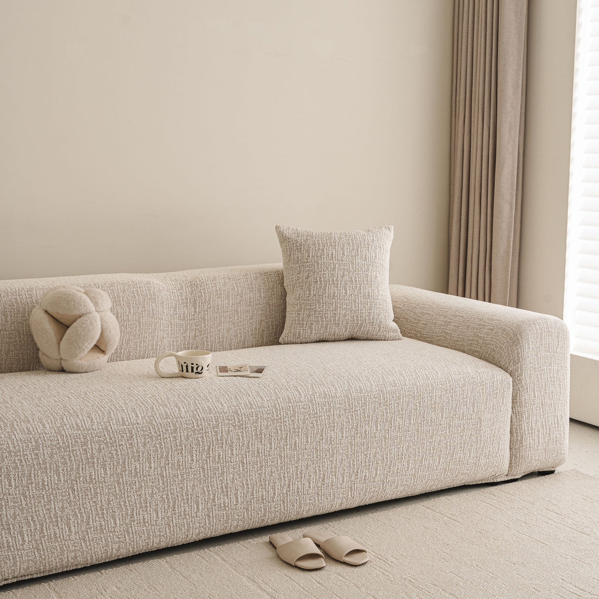 High Stretch Washable Slipcover, Non-Slip Washable Furniture Protector for Kids Pets