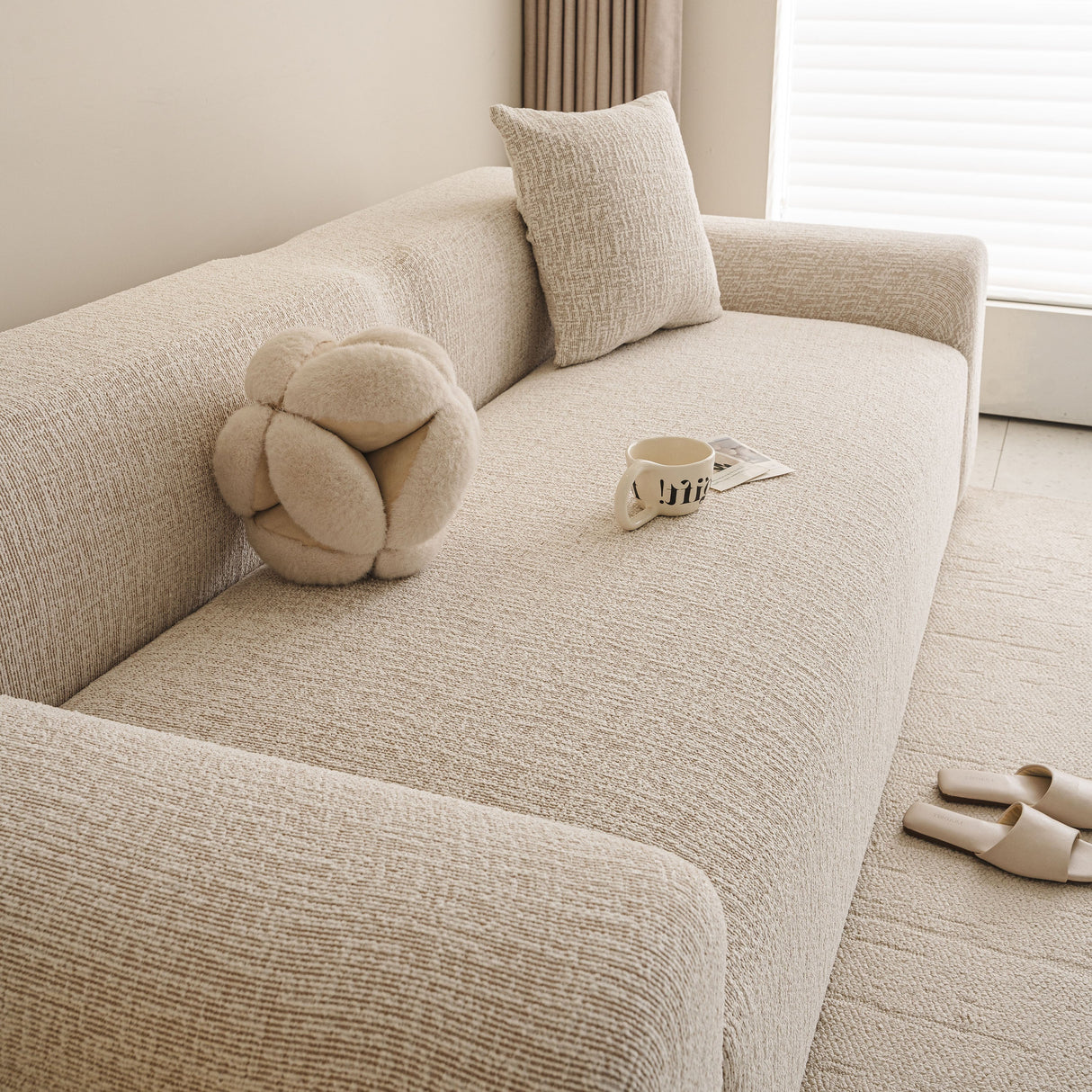 High Stretch Washable Slipcover, Non-Slip Washable Furniture Protector for Kids Pets