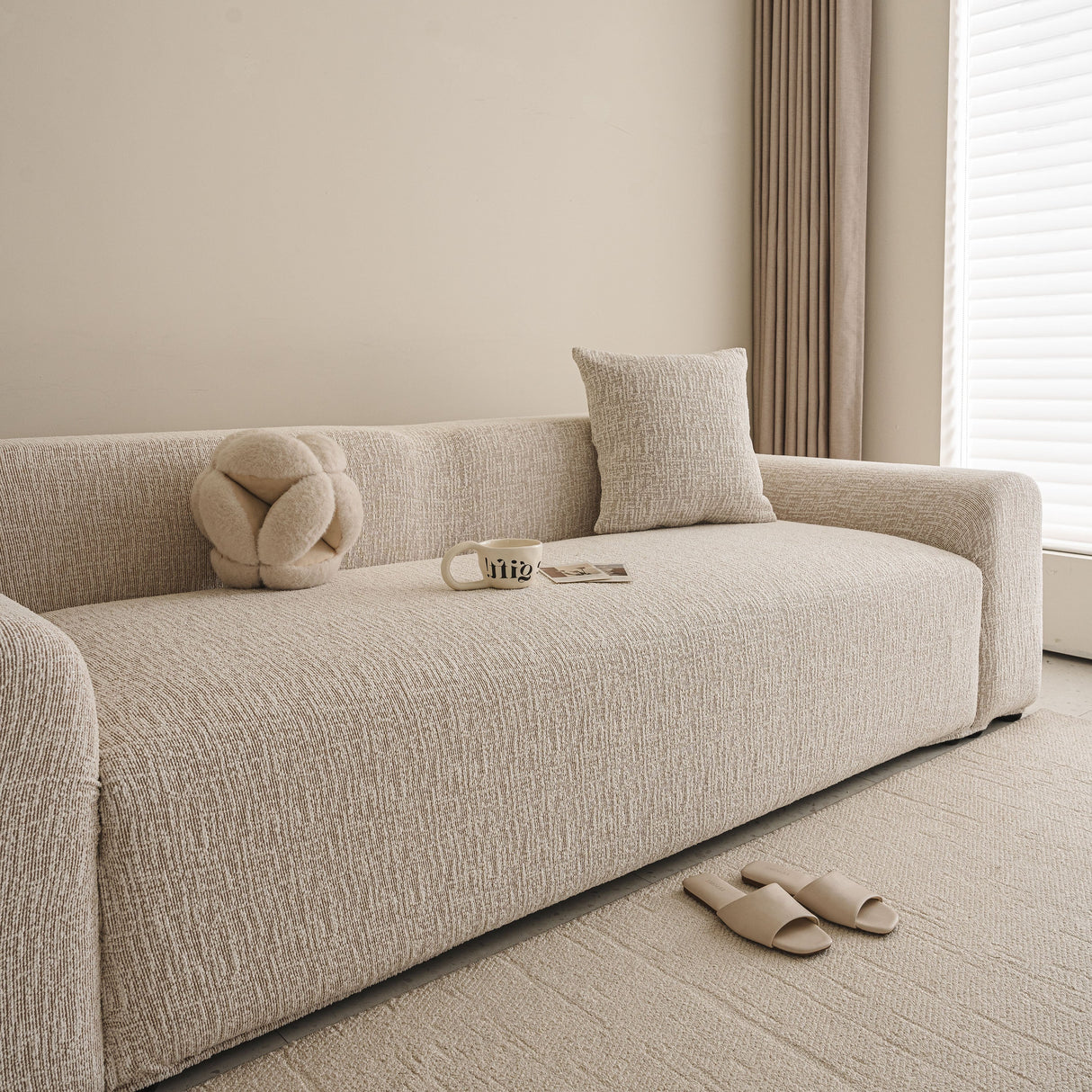 High Stretch Washable Slipcover, Non-Slip Washable Furniture Protector for Kids Pets