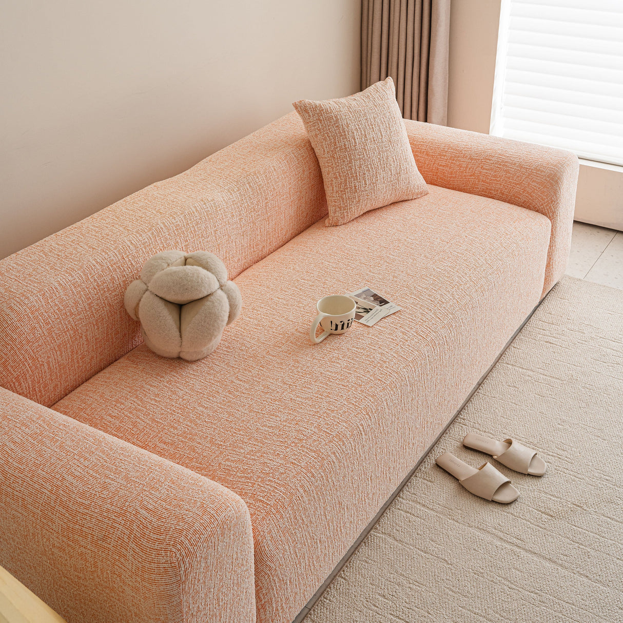 High Stretch Washable Slipcover, Non-Slip Washable Furniture Protector for Kids Pets