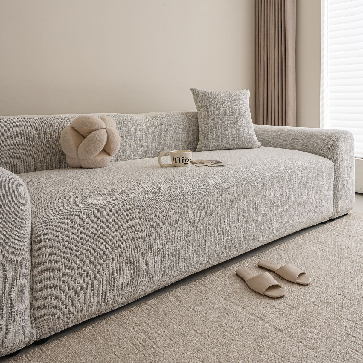 High Stretch Washable Slipcover, Non-Slip Washable Furniture Protector for Kids Pets