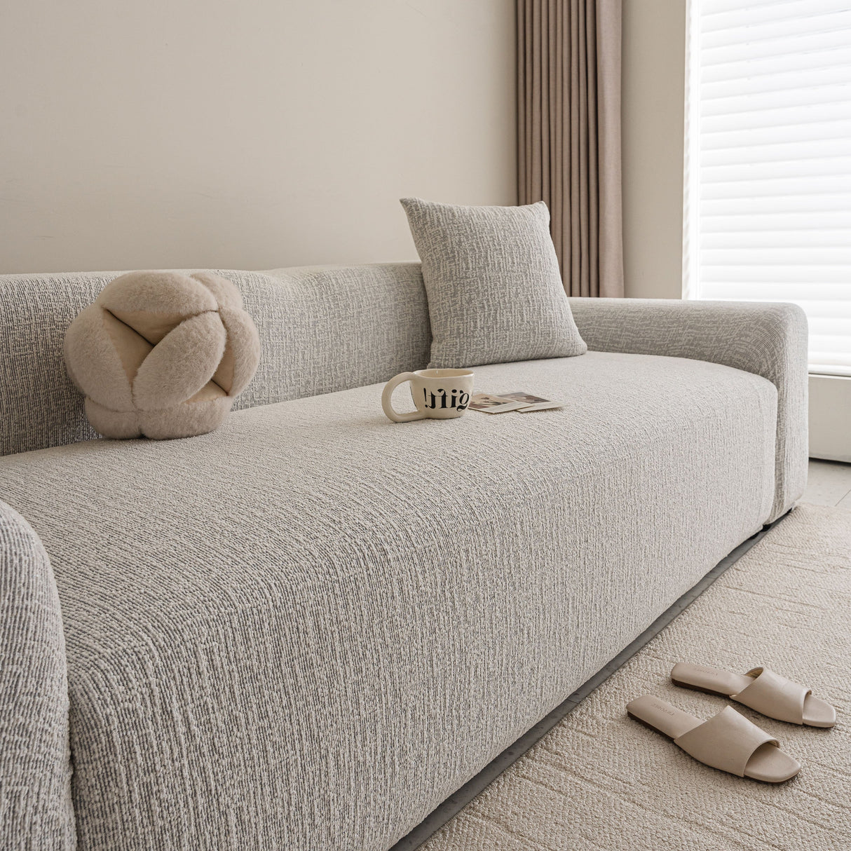 High Stretch Washable Slipcover, Non-Slip Washable Furniture Protector for Kids Pets