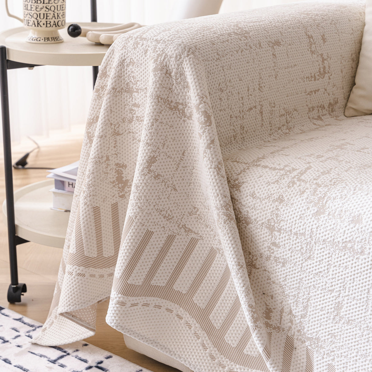 Modern Light Luxury Silky Smooth Couch Throw Protector, Washable Furniture Protector