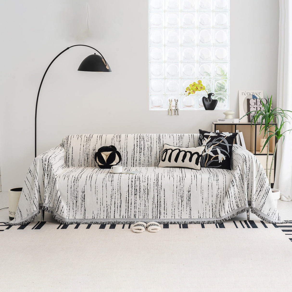 Slip Covers for Sofas, Sofa Throw Cover Soft Chenille Sofa Bed Cover, L Shaped Sectional Couch Covers