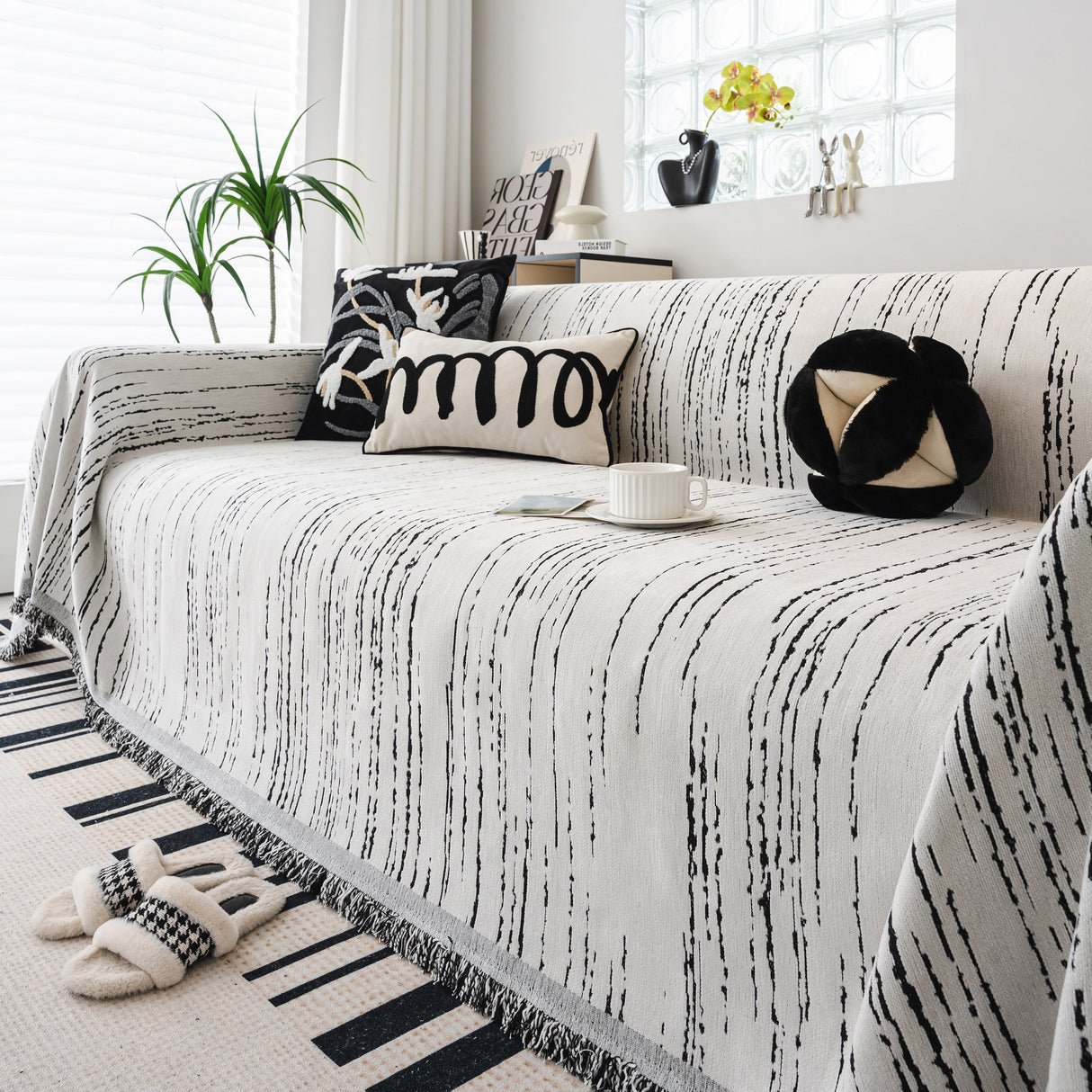 Slip Covers for Sofas, Sofa Throw Cover Soft Chenille Sofa Bed Cover, L Shaped Sectional Couch Covers