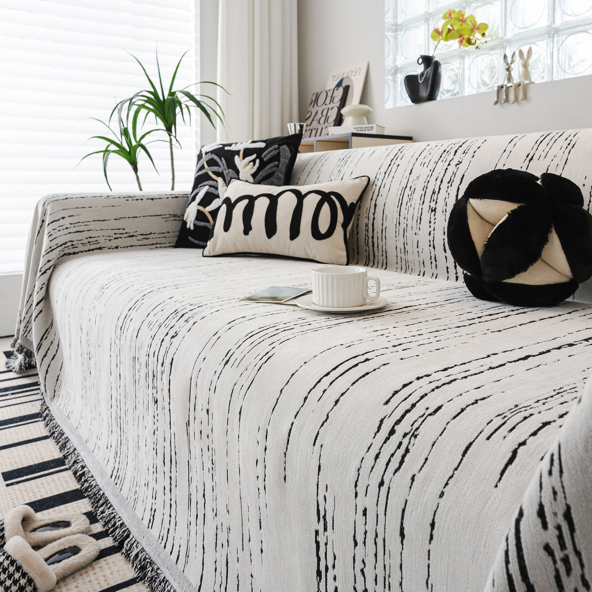 Slip Covers for Sofas, Sofa Throw Cover Soft Chenille Sofa Bed Cover, L Shaped Sectional Couch Covers