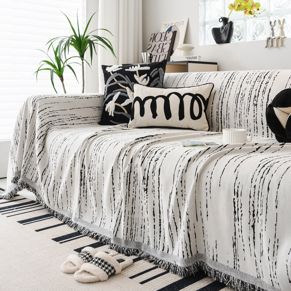 Slip Covers for Sofas, Sofa Throw Cover Soft Chenille Sofa Bed Cover, L Shaped Sectional Couch Covers