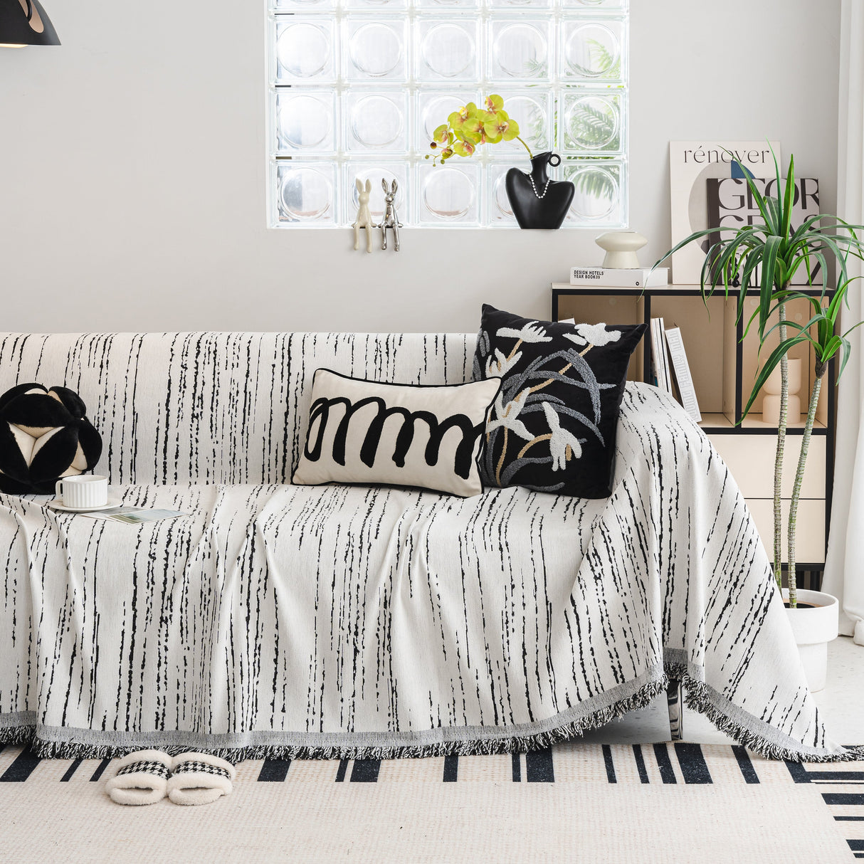 Slip Covers for Sofas, Sofa Throw Cover Soft Chenille Sofa Bed Cover, L Shaped Sectional Couch Covers