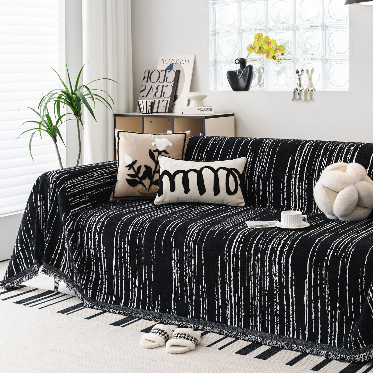 Slip Covers for Sofas, Sofa Throw Cover Soft Chenille Sofa Bed Cover, L Shaped Sectional Couch Covers