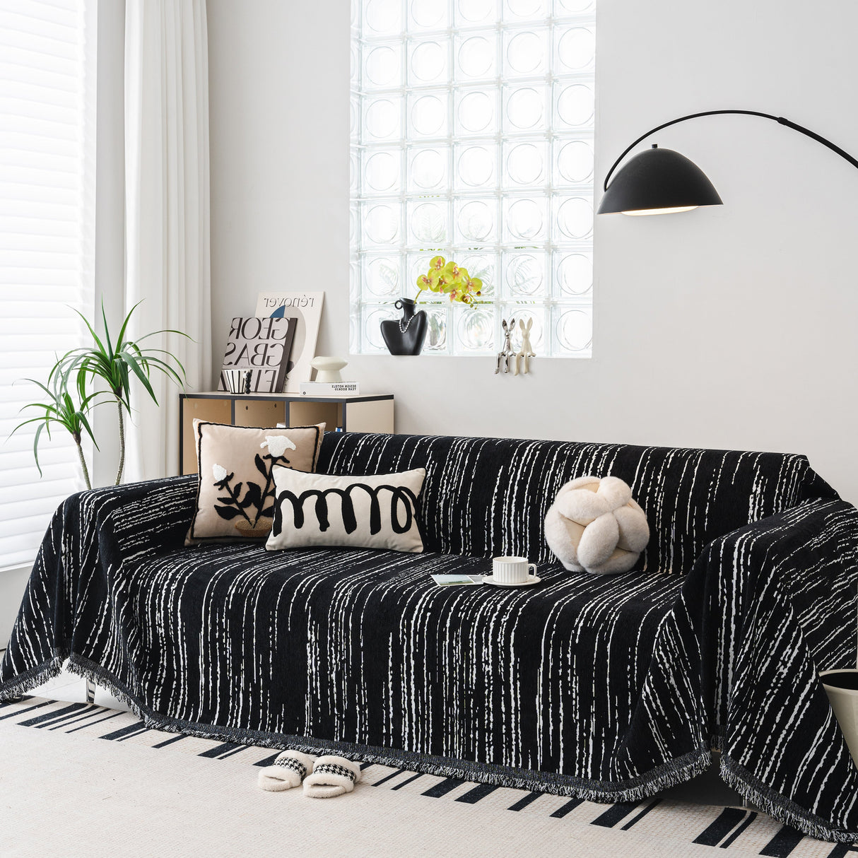 Slip Covers for Sofas, Sofa Throw Cover Soft Chenille Sofa Bed Cover, L Shaped Sectional Couch Covers