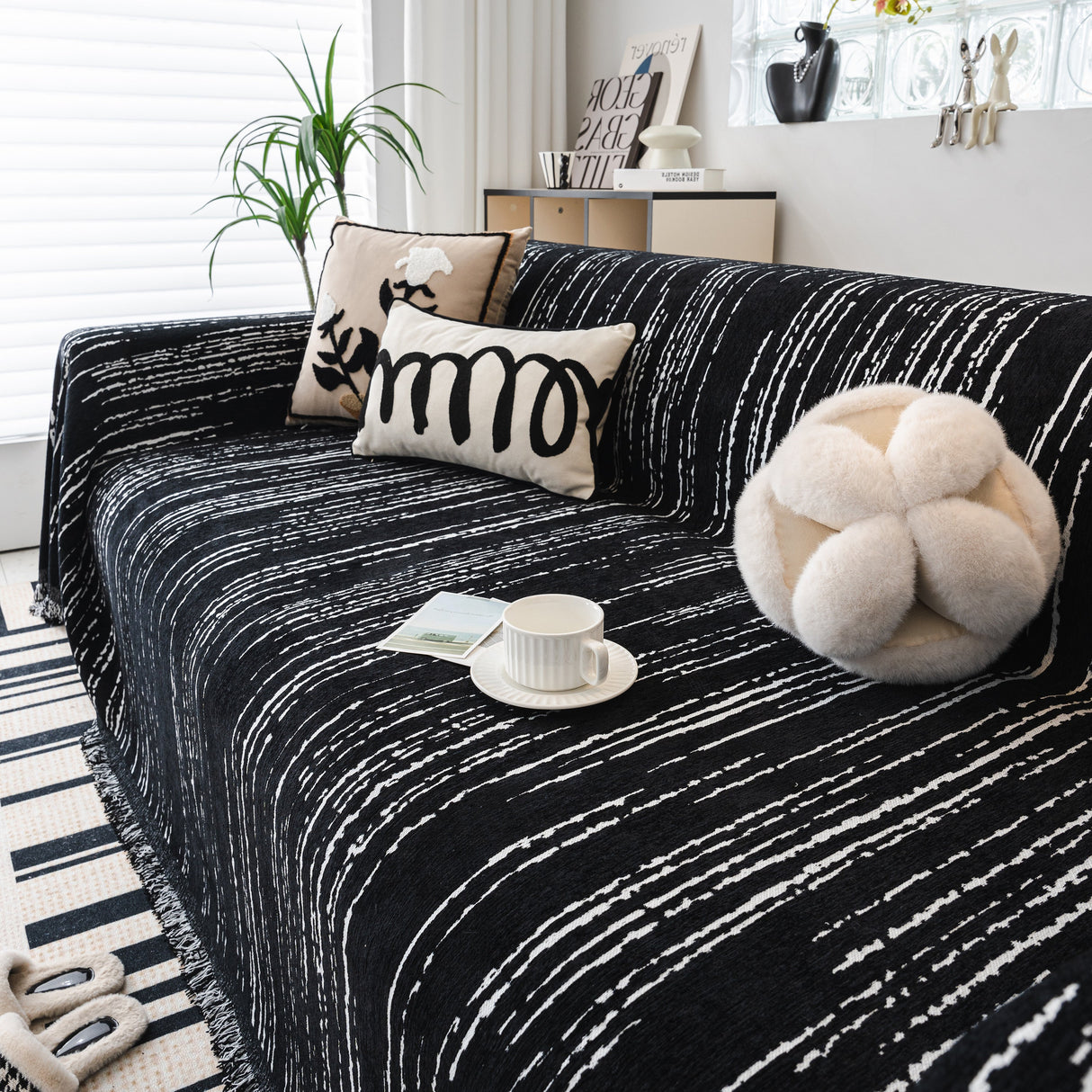 Slip Covers for Sofas, Sofa Throw Cover Soft Chenille Sofa Bed Cover, L Shaped Sectional Couch Covers