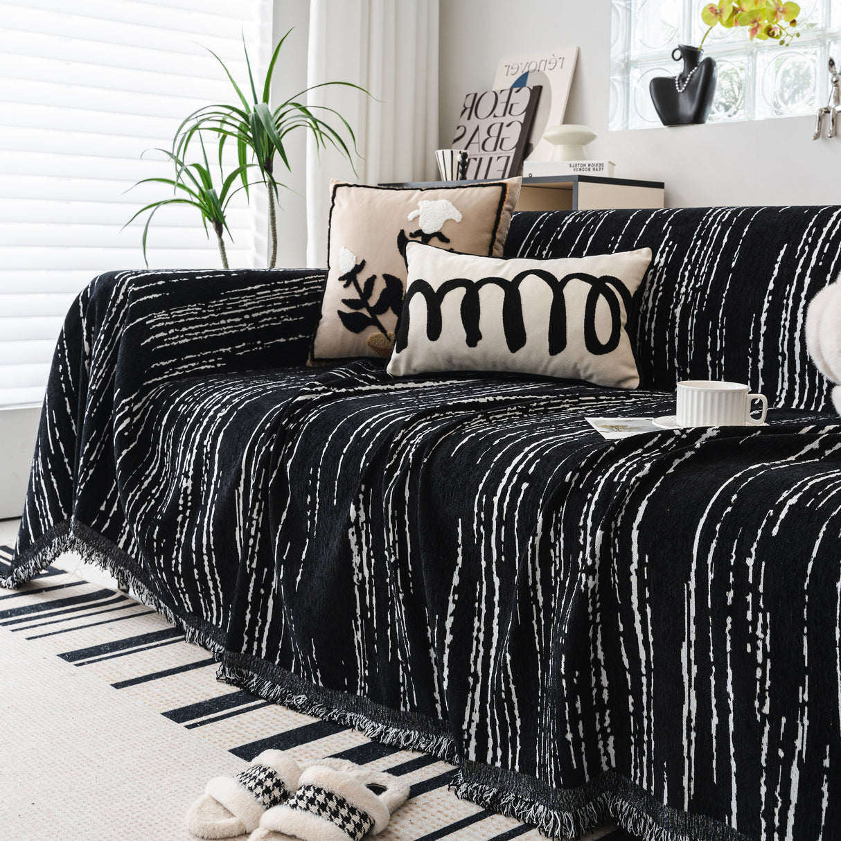 Slip Covers for Sofas, Sofa Throw Cover Soft Chenille Sofa Bed Cover, L Shaped Sectional Couch Covers