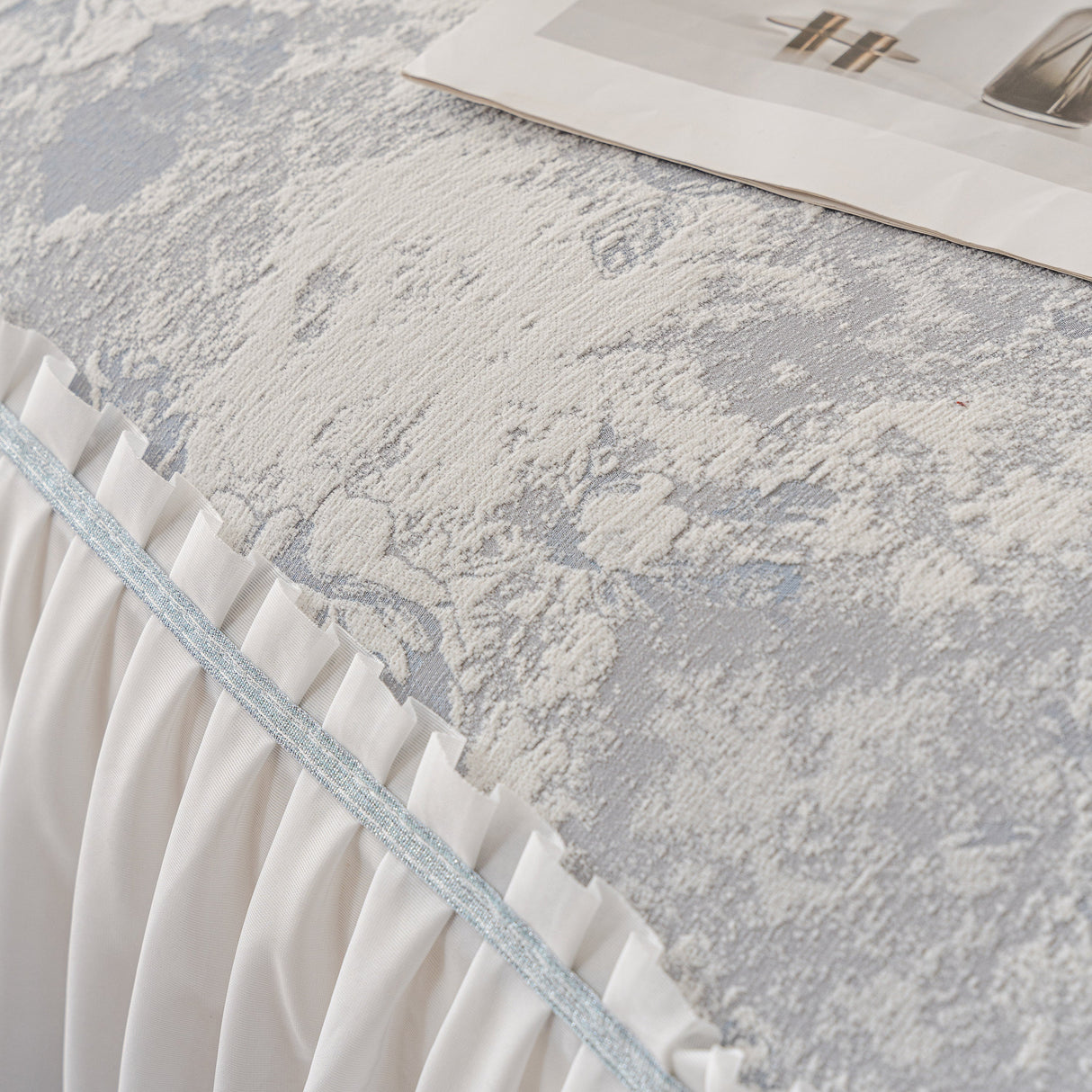 French Chic Style Ruffle Rose Cover Throw for Sofas, Decorative Sectional Covers