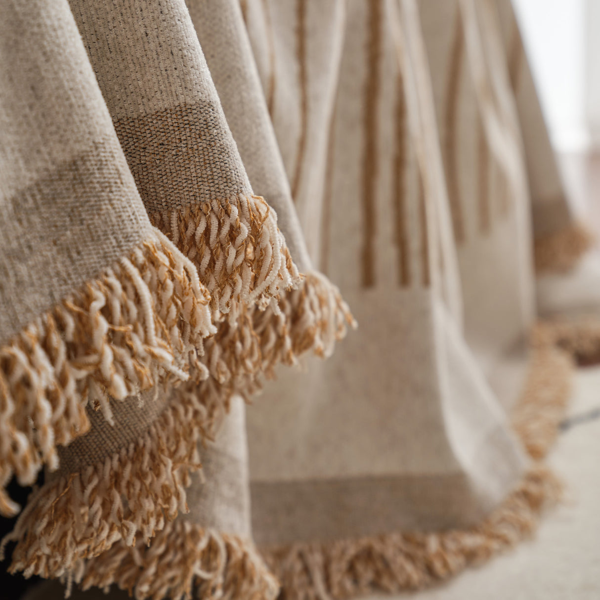 Chenille Striped Sofa Throw Blanket, Furniture Throw Covers Living Room Couch Cover