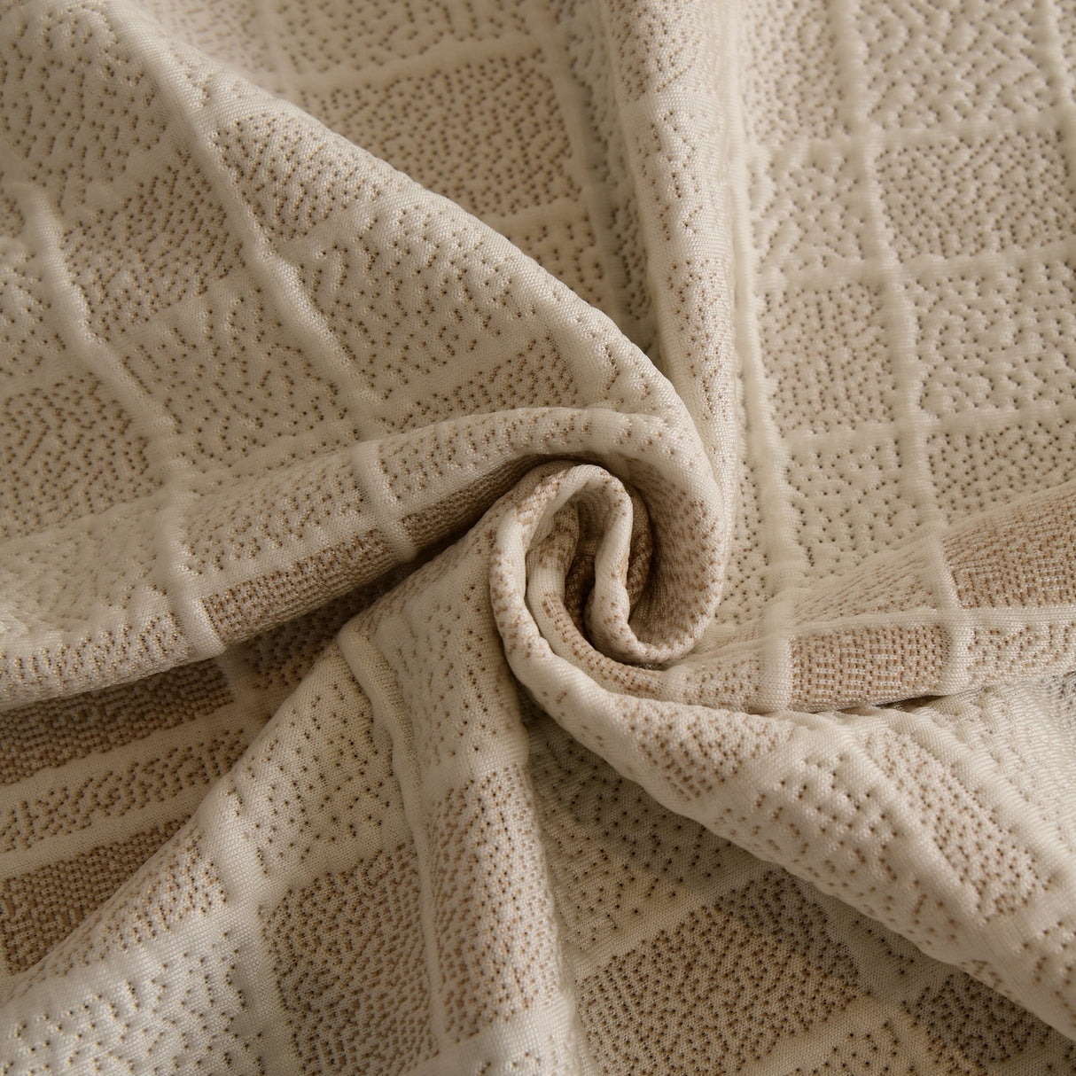 Sofa Cover Throw with Subtle Textured Stripes Lightweight Smooth Couch Slipcover