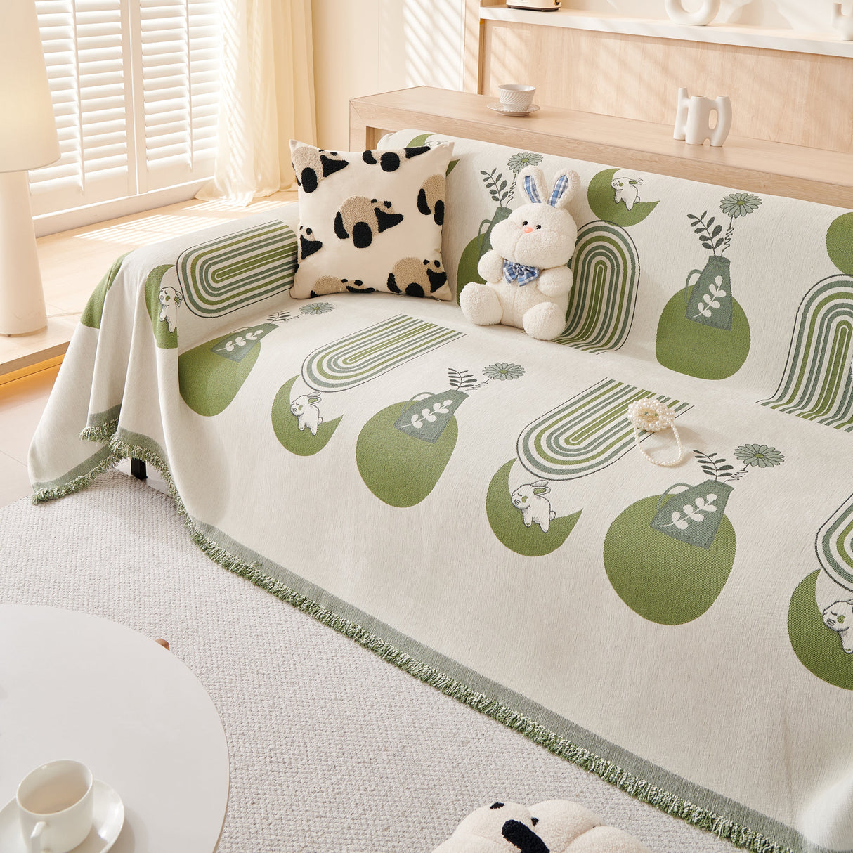 Decorative Throw Blankets for Couch Reversible Chenille Furniture Throw Covers for Sectional Sofa