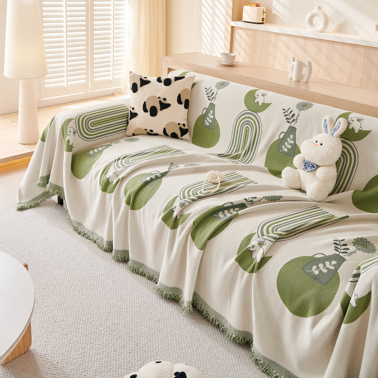 Decorative Throw Blankets for Couch Reversible Chenille Furniture Throw Covers for Sectional Sofa