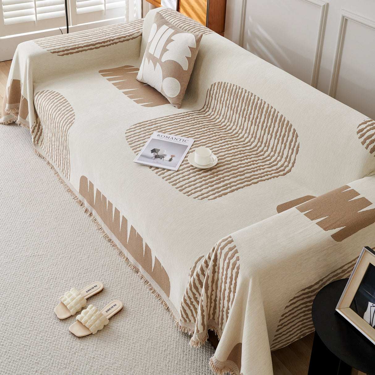 Soft Cozy Chenille Sofa Throw Blanket and Sectional Seat Covers, Scratch Resistant Sofa Couch Covers