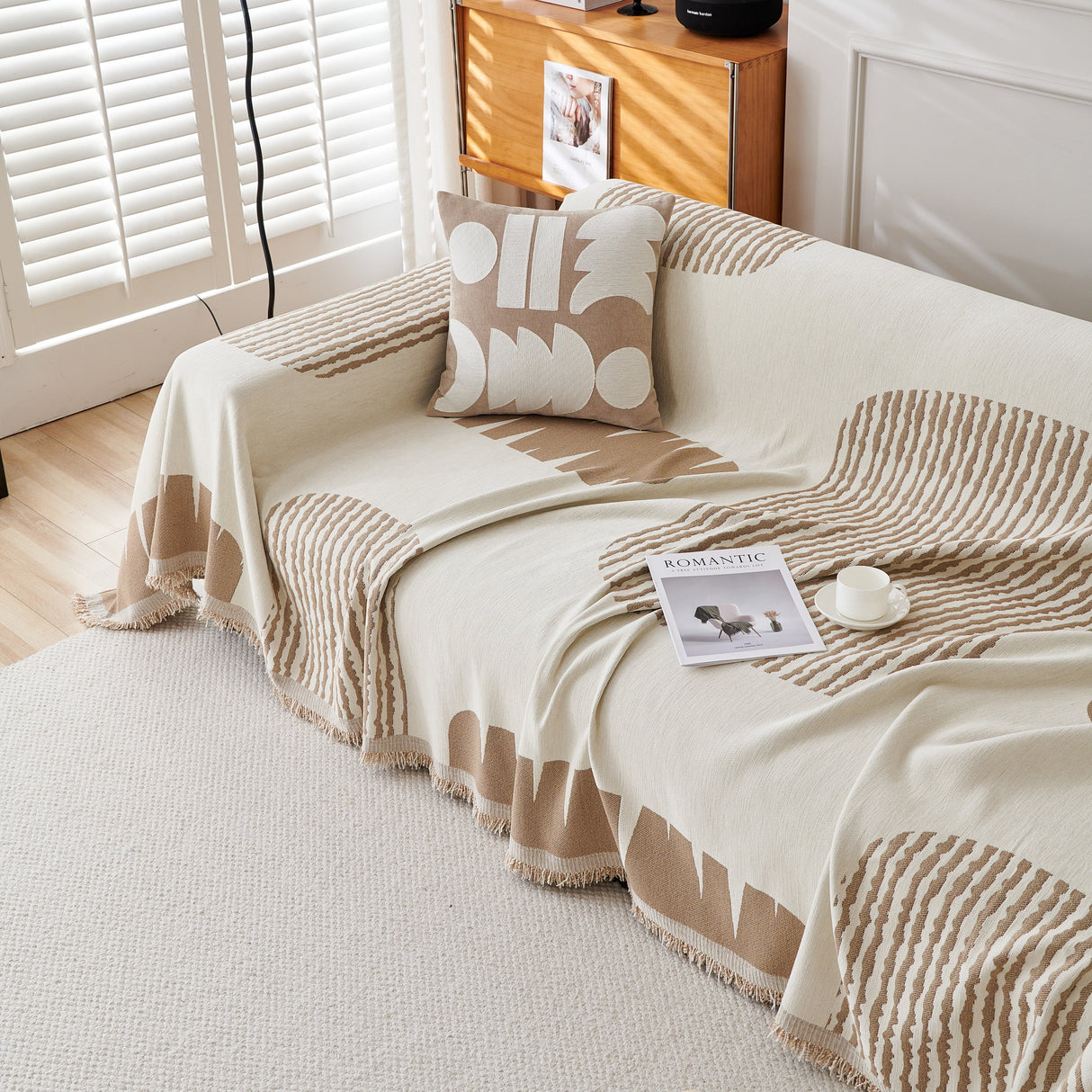 Soft Cozy Chenille Sofa Throw Blanket and Sectional Seat Covers, Scratch Resistant Sofa Couch Covers