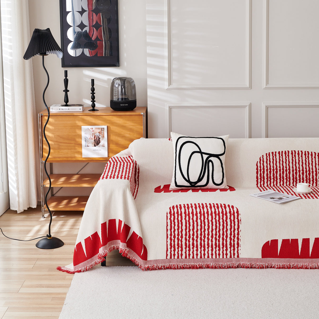 Soft Cozy Chenille Sofa Throw Blanket and Sectional Seat Covers, Scratch Resistant Sofa Couch Covers