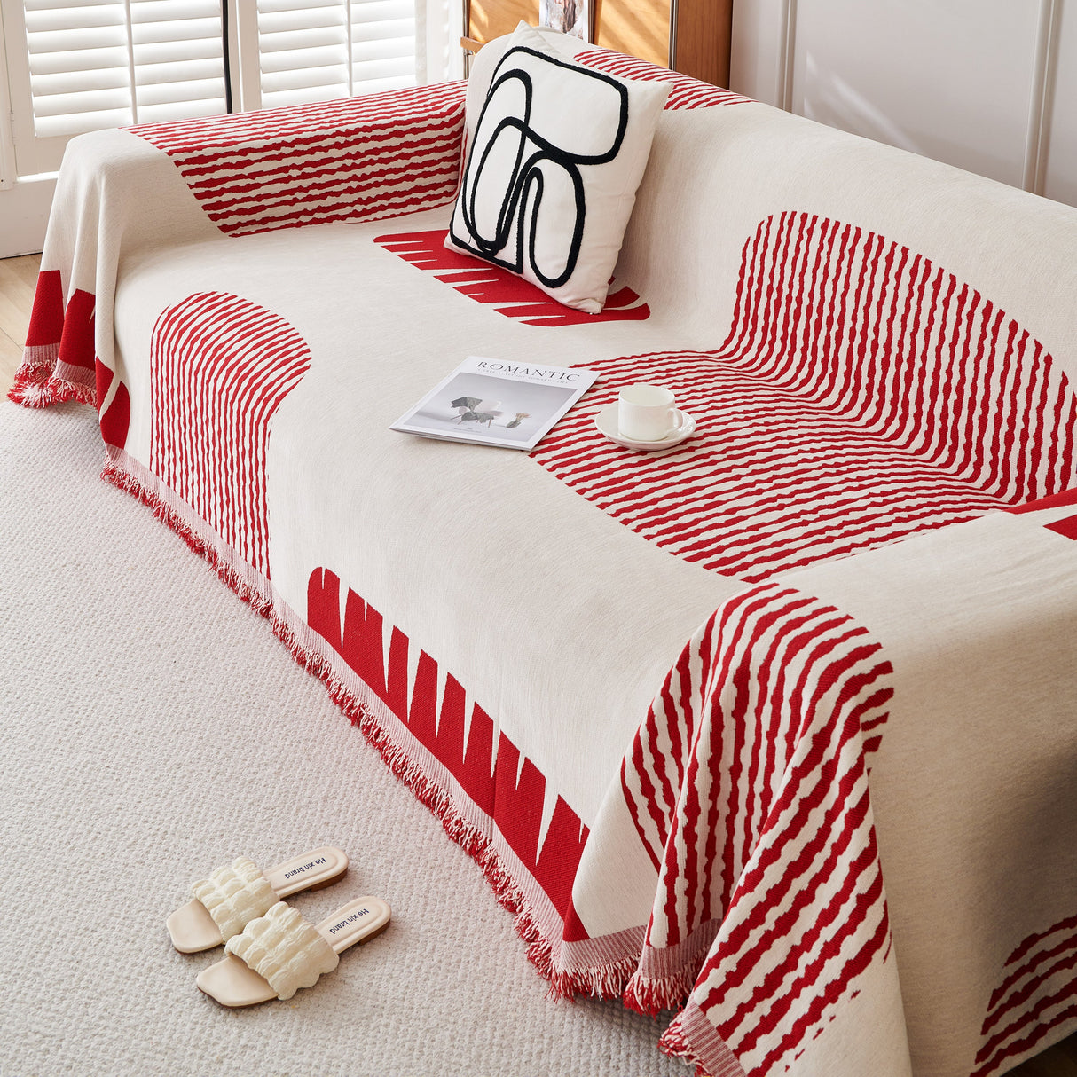 Soft Cozy Chenille Sofa Throw Blanket and Sectional Seat Covers, Scratch Resistant Sofa Couch Covers