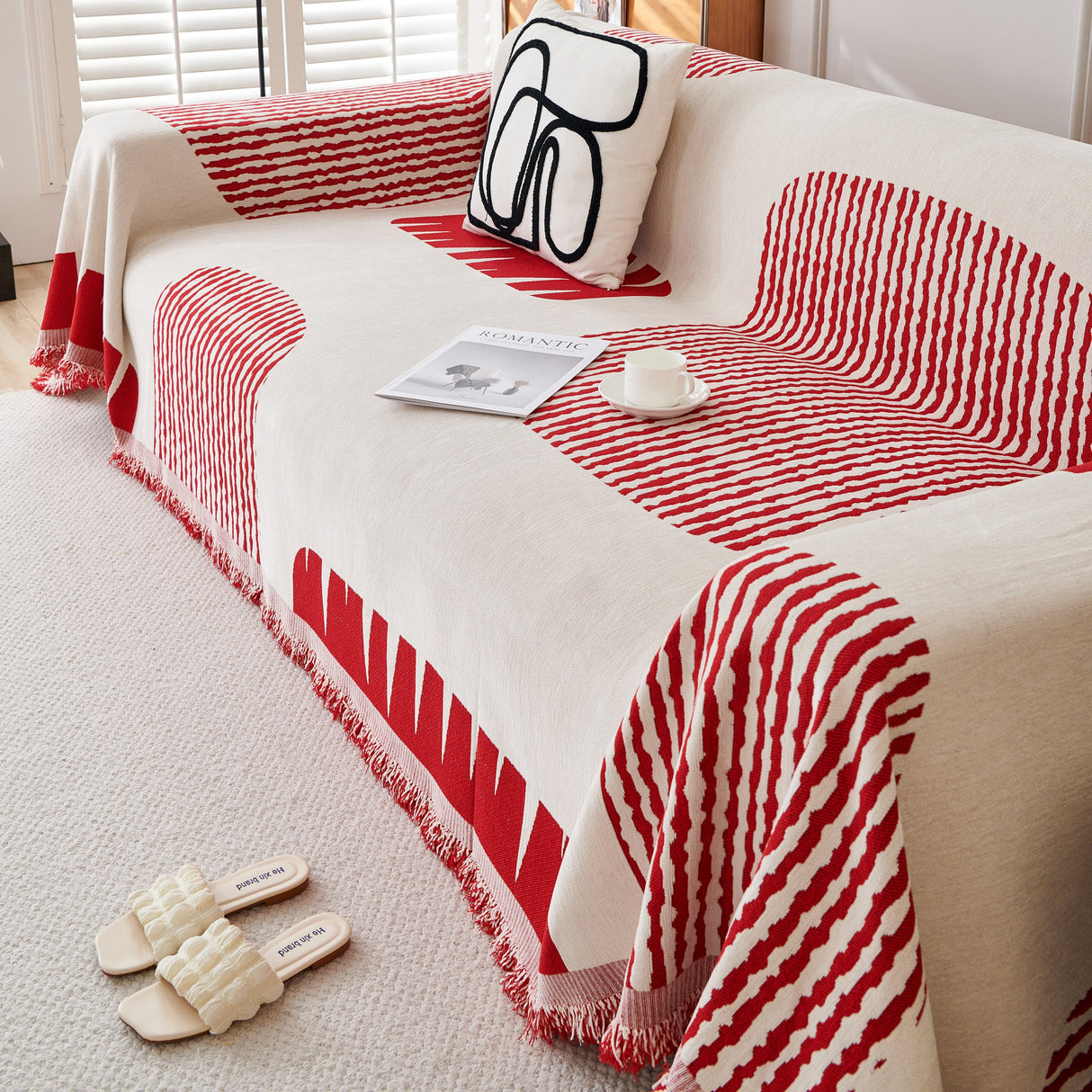 Soft Cozy Chenille Sofa Throw Blanket and Sectional Seat Covers, Scratch Resistant Sofa Couch Covers