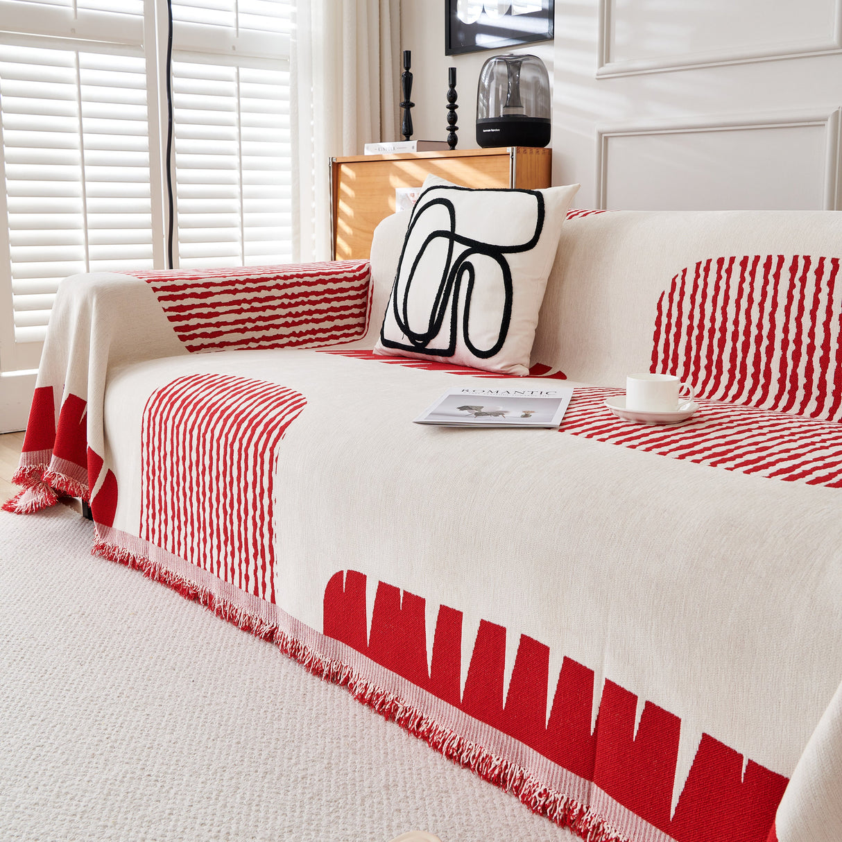 Soft Cozy Chenille Sofa Throw Blanket and Sectional Seat Covers, Scratch Resistant Sofa Couch Covers