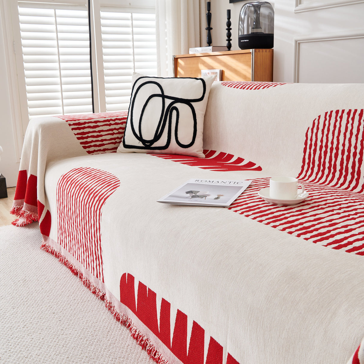 Soft Cozy Chenille Sofa Throw Blanket and Sectional Seat Covers, Scratch Resistant Sofa Couch Covers