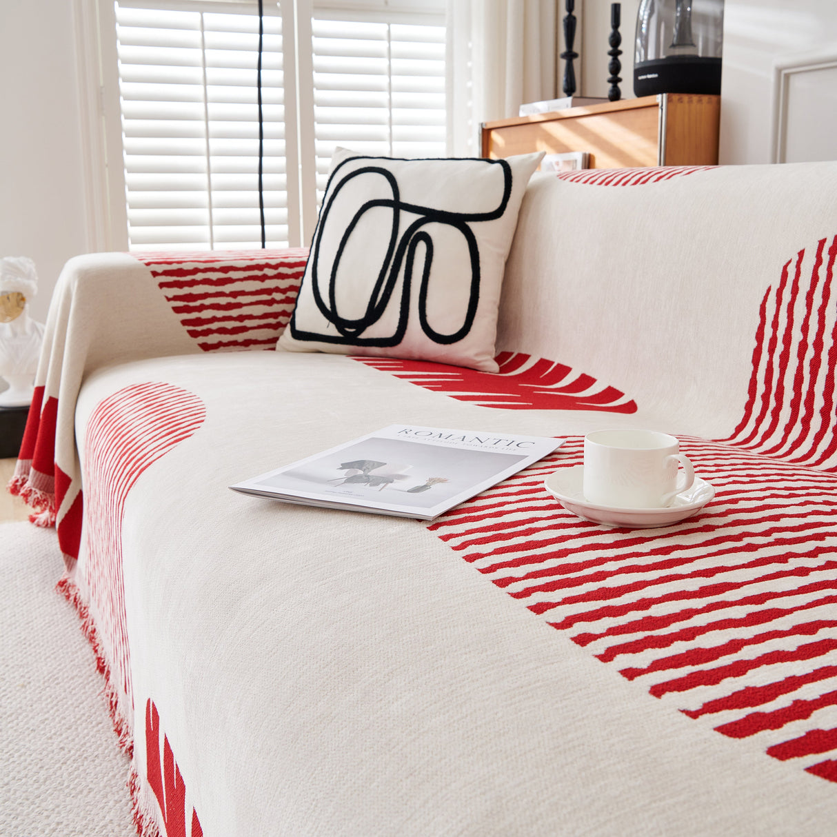 Soft Cozy Chenille Sofa Throw Blanket and Sectional Seat Covers, Scratch Resistant Sofa Couch Covers