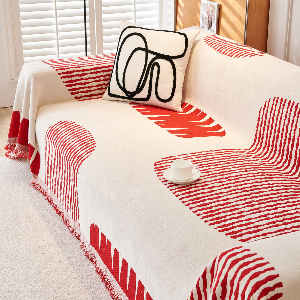 Soft Cozy Chenille Sofa Throw Blanket and Sectional Seat Covers, Scratch Resistant Sofa Couch Covers