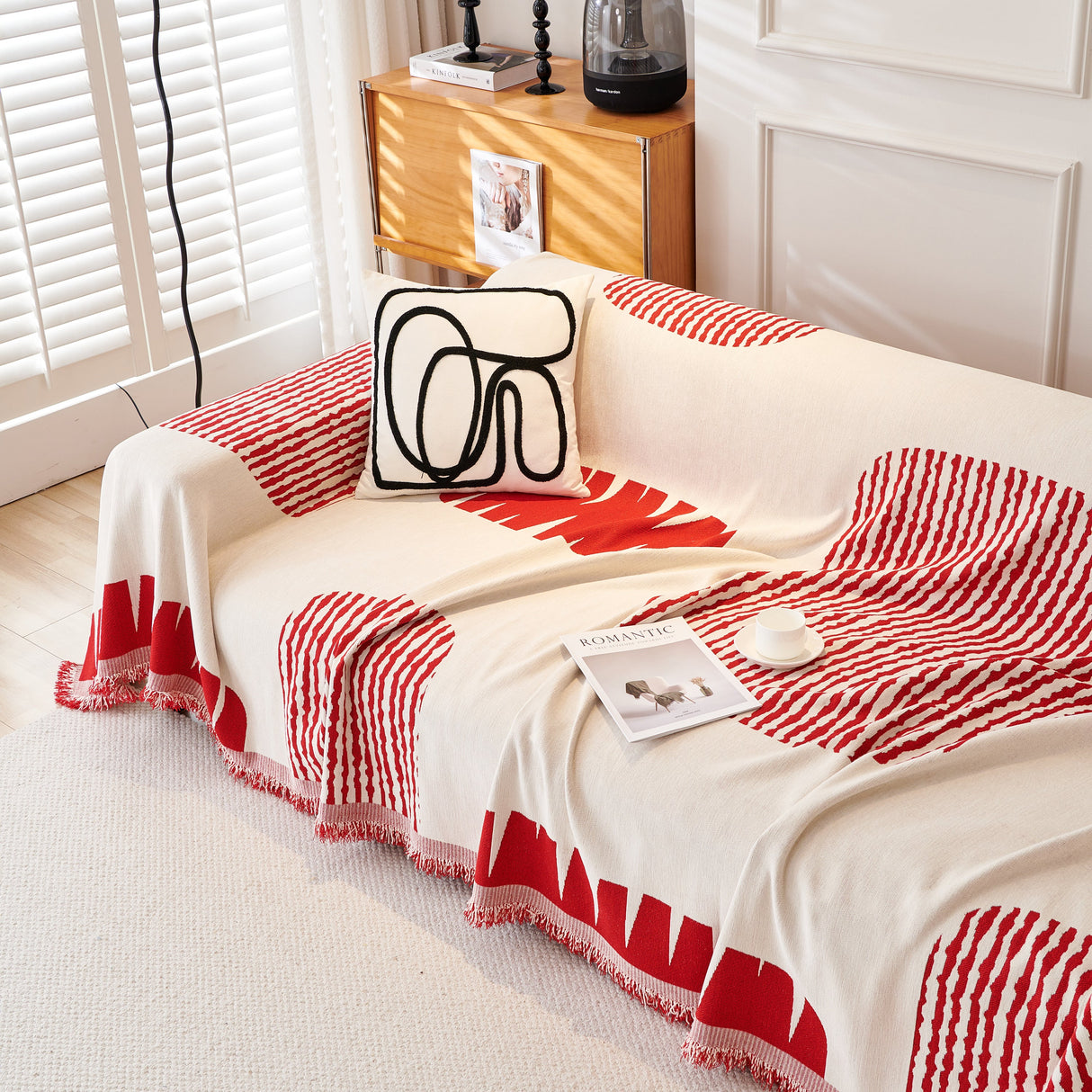 Soft Cozy Chenille Sofa Throw Blanket and Sectional Seat Covers, Scratch Resistant Sofa Couch Covers