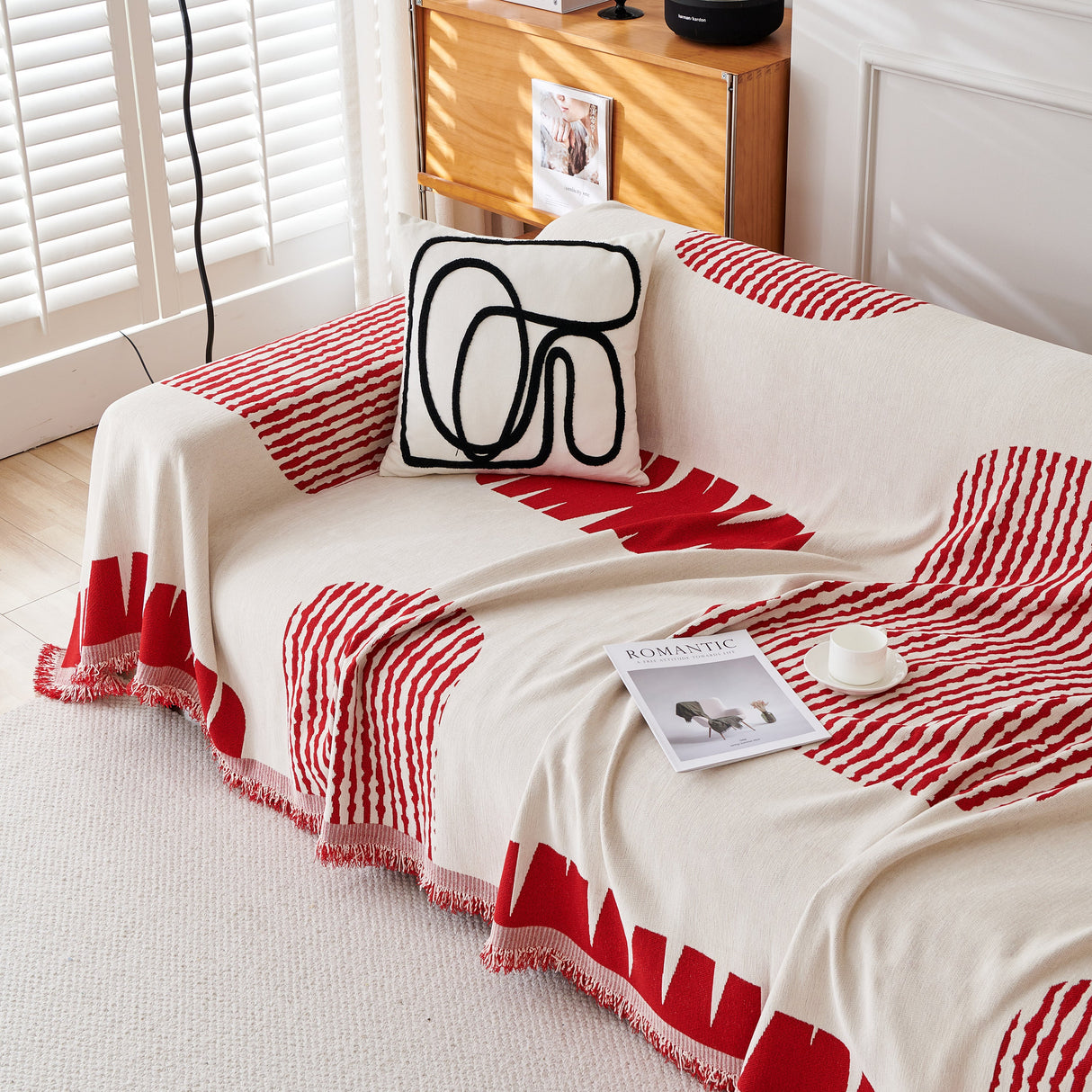 Soft Cozy Chenille Sofa Throw Blanket and Sectional Seat Covers, Scratch Resistant Sofa Couch Covers