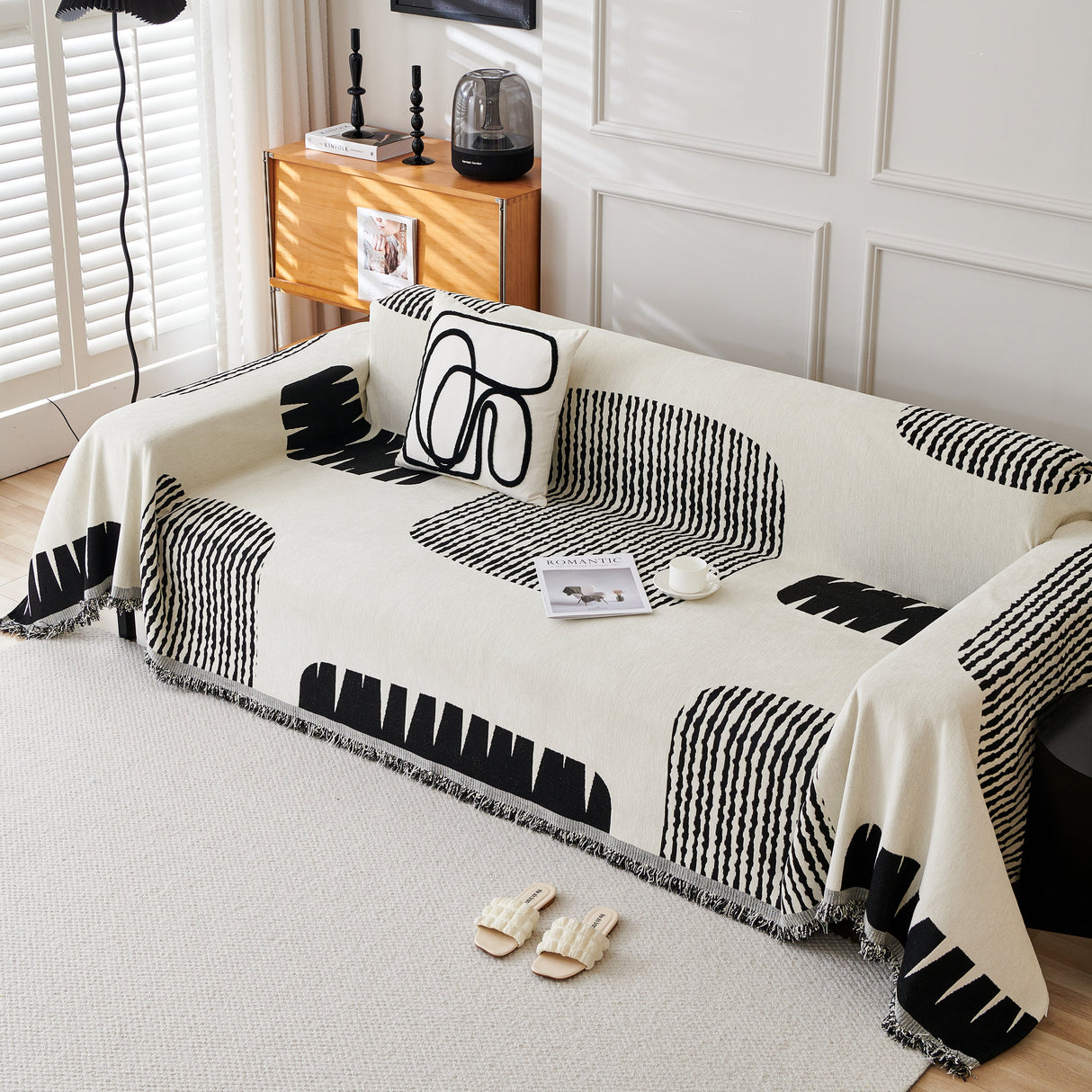 Soft Cozy Chenille Sofa Throw Blanket and Sectional Seat Covers, Scratch Resistant Sofa Couch Covers